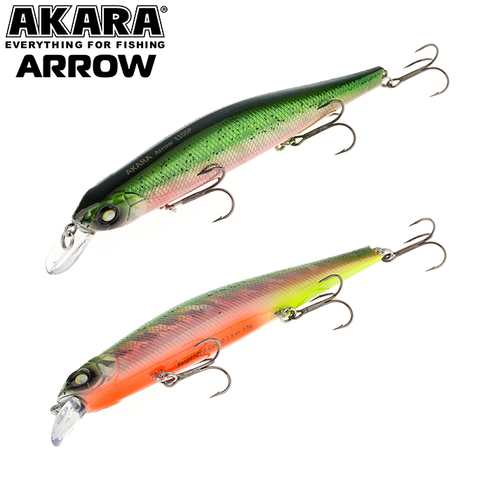 

Воблер Akara Arrow 110SP 17 гр 3/5 oz 4,3 in A208, Разноцветный, Arrow