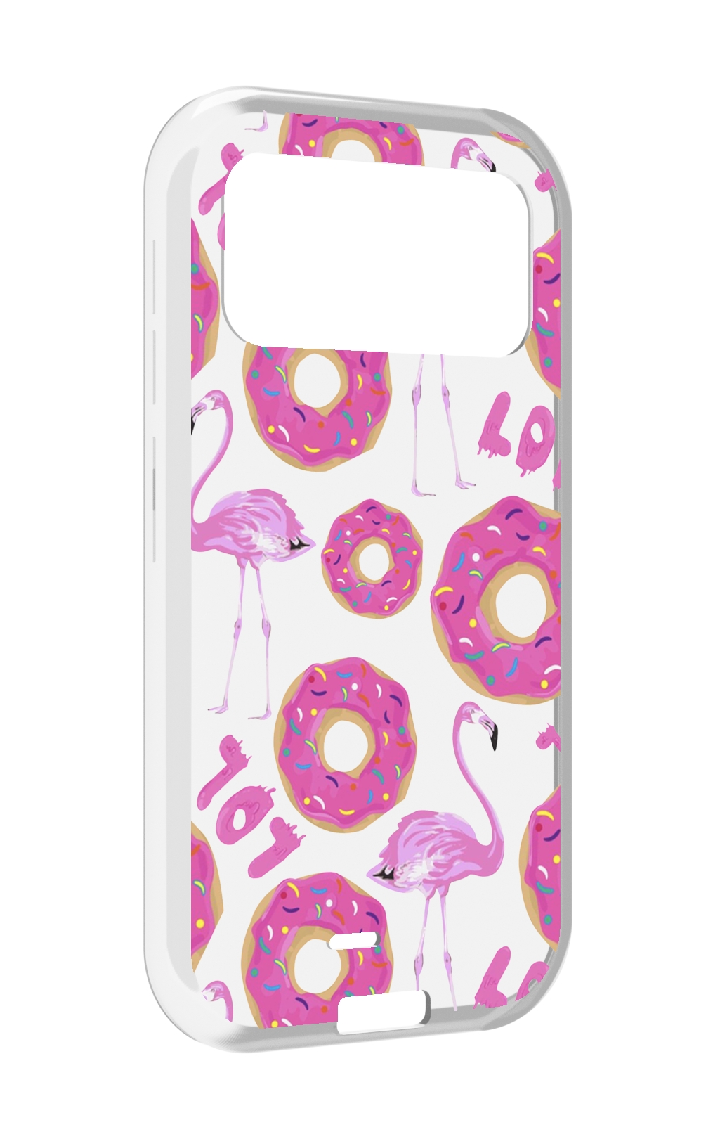 

Чехол MyPads пончики-фламинго для Oukitel F150 H2022, Прозрачный, Tocco