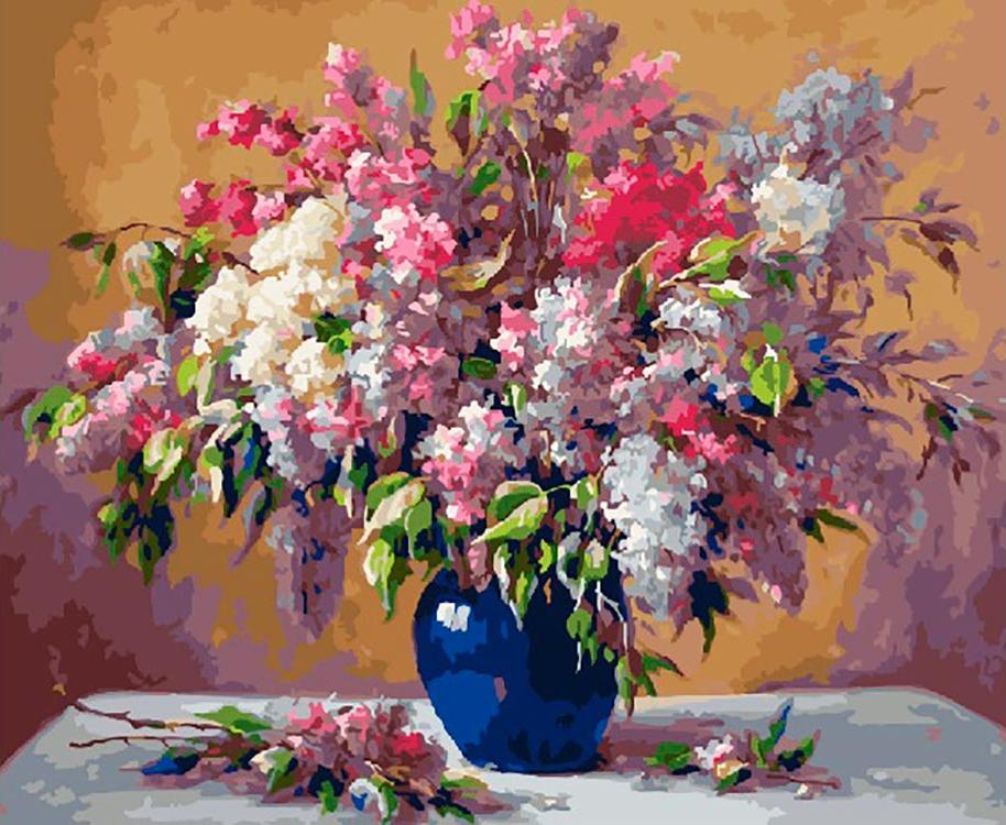 

Картина по номерам Paintboy Ваза с сиренью, 40x50 см, Ваза с сиренью