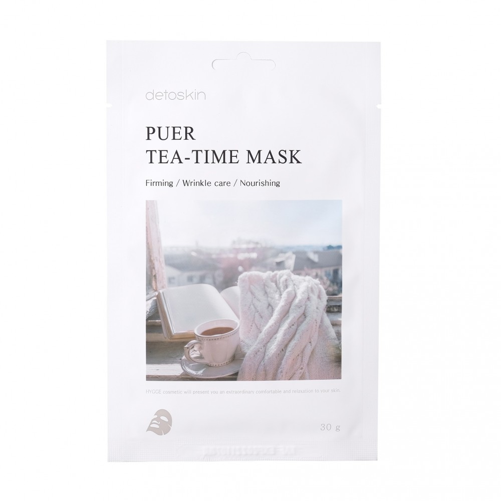 

detoskin PUER TEA-TIME MASK Тканевая маска с экстрактом листьев Пуэра, 5шт, detoskin PUER TEA-TIME MASK - 5шт.