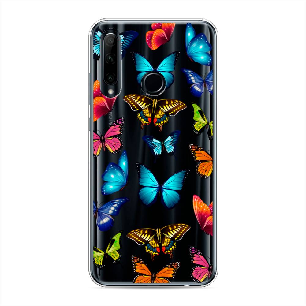 фото Чехол awog "разные бабочки" для honor 20e