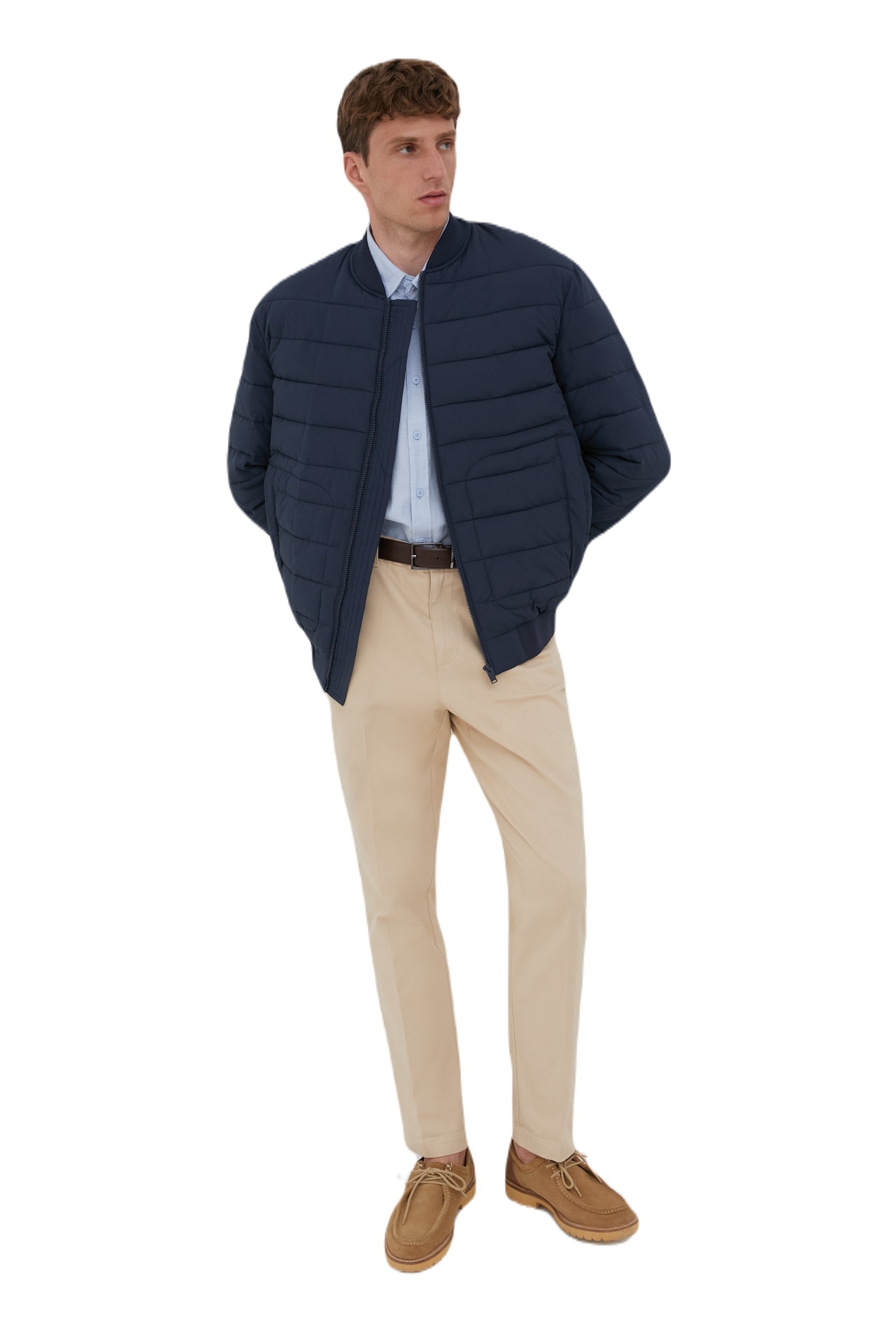 

Бомбер мужской Finn Flare FAC21007 синий 2XL, FAC21007