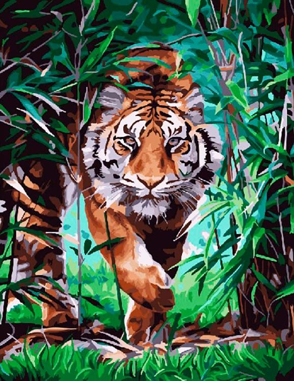 

Картина по номерам Paintboy Тигр в лесу, 40x50 см, Тигр в лесу
