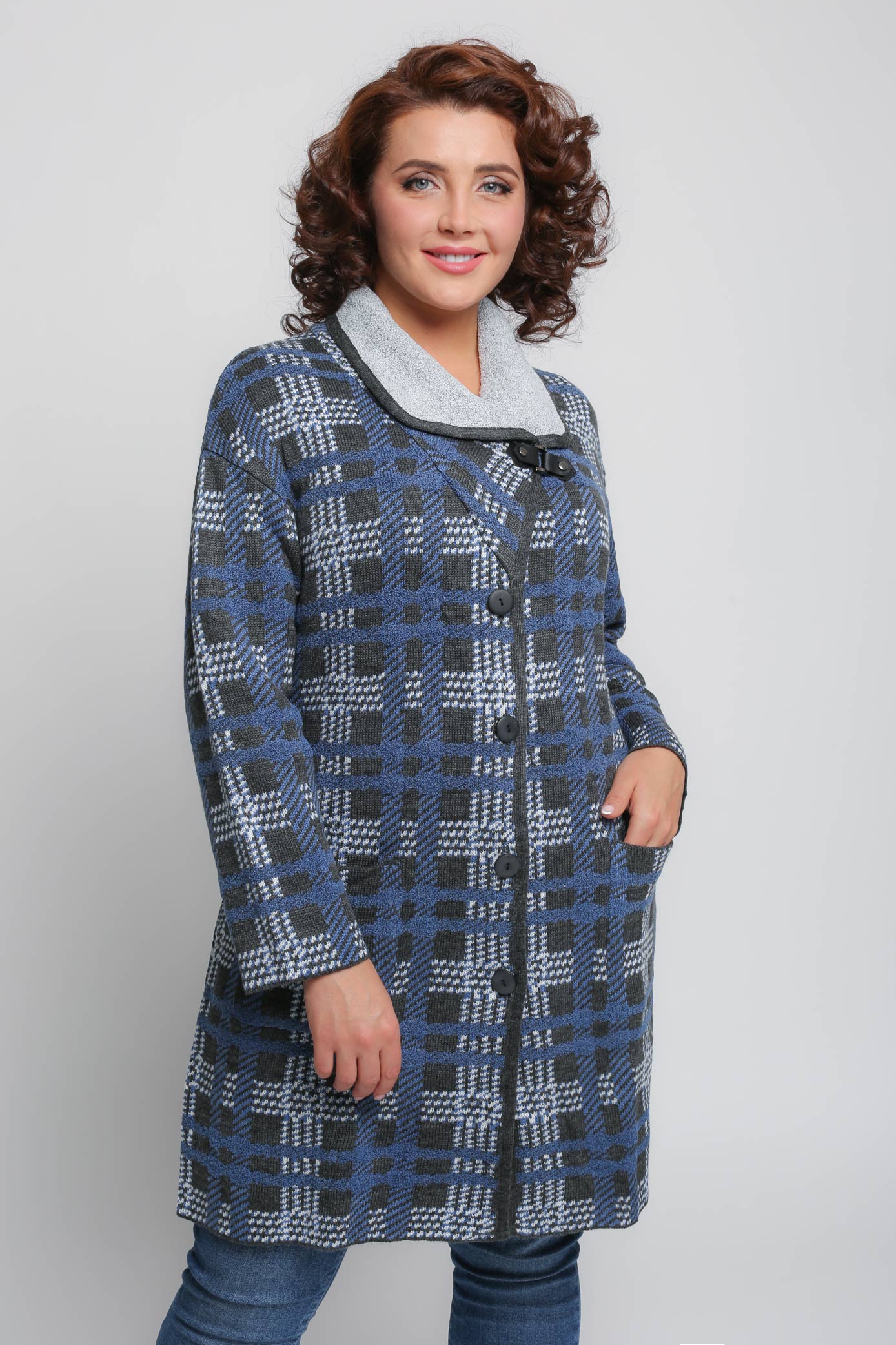 

Кардиган женский Злата М 2430 синий 48, М 2430
