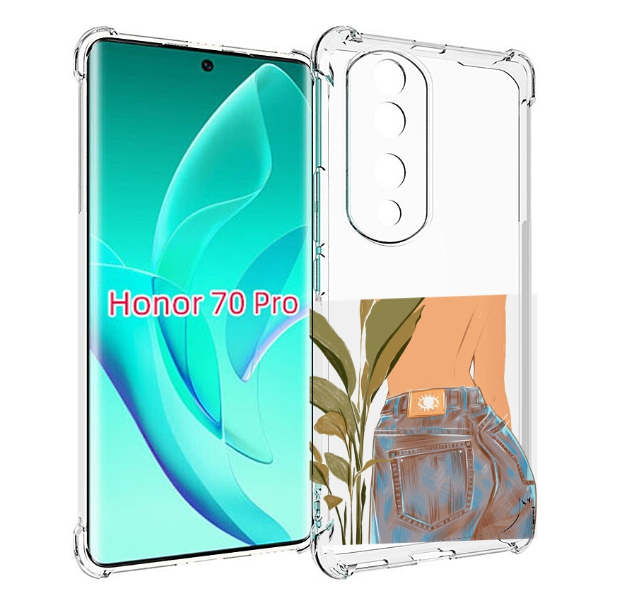 

Чехол MyPads девушка-в-джинсах для Honor 70 Pro / 70 Pro Plus, Прозрачный, Tocco