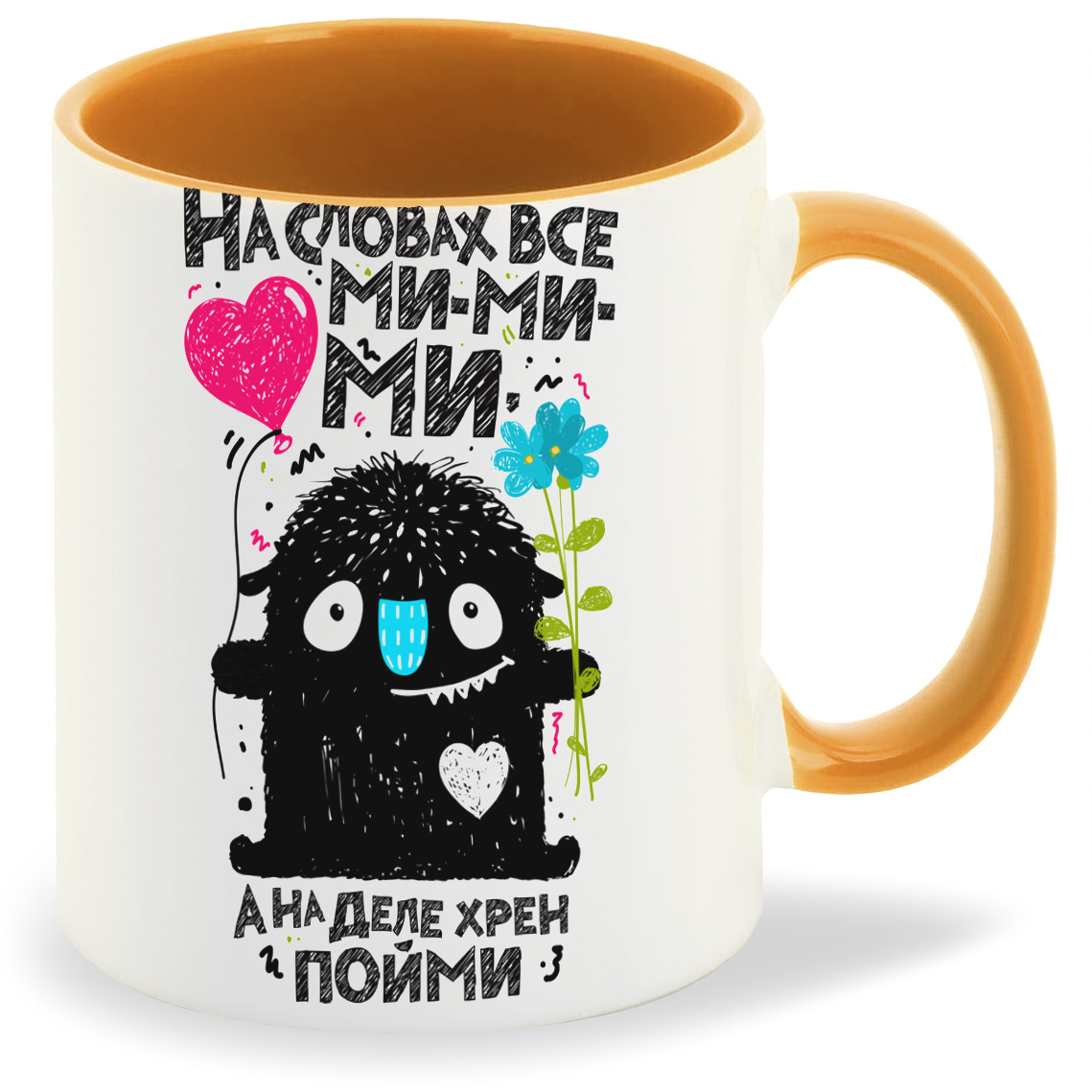 

Кружка CoolPodarok На словах все ми-ми-ми, На словах все ми-ми-ми