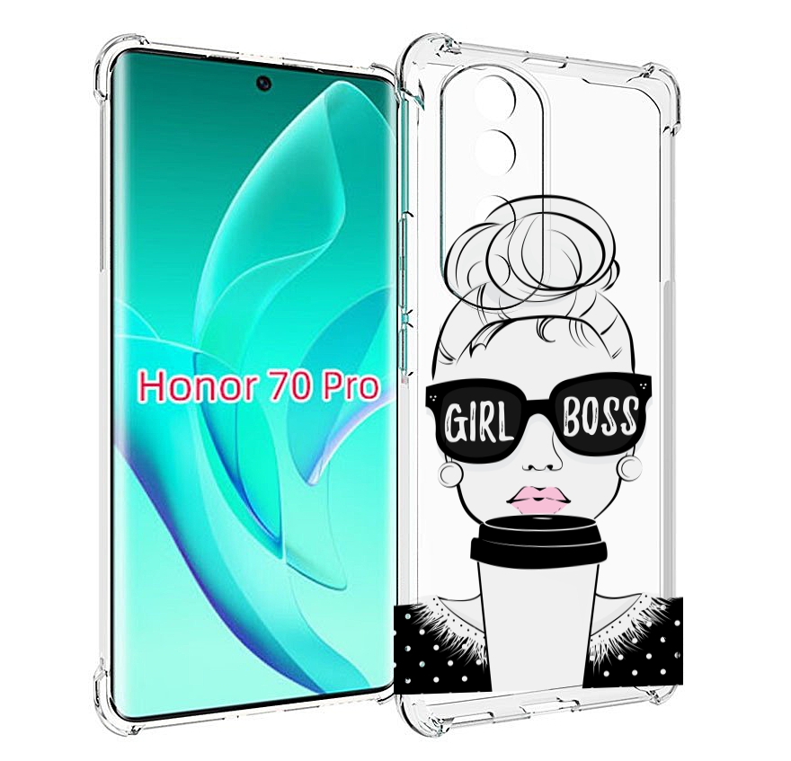 

Чехол MyPads девушка-босс женский для Honor 70 Pro / 70 Pro Plus, Прозрачный, Tocco