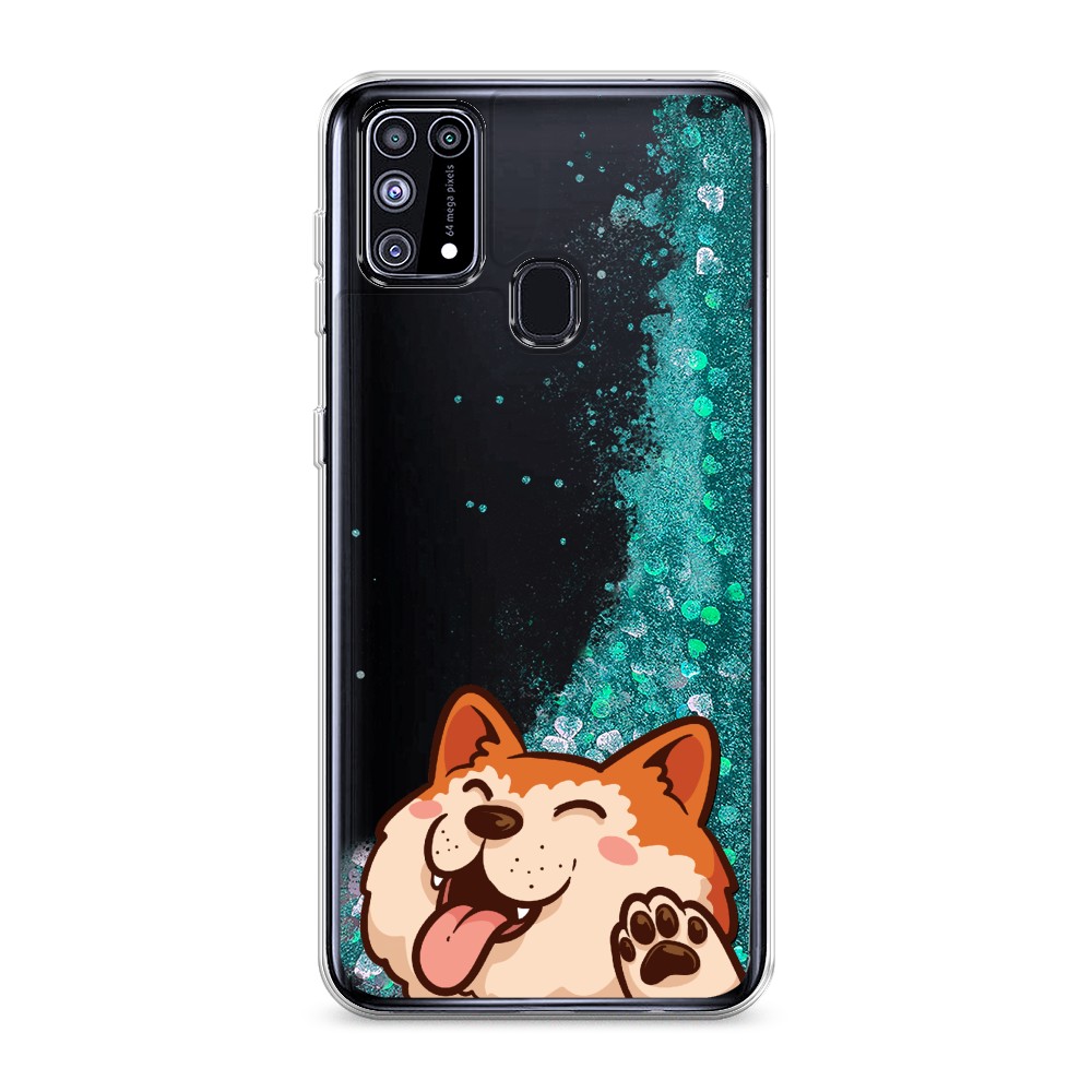 

Жидкий чехол с блестками "Акита-ину машет" на Samsung Galaxy M31, 2100795-1