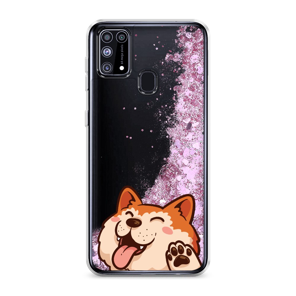 

Жидкий чехол с блестками "Акита-ину машет" на Samsung Galaxy M31, 2100794-1