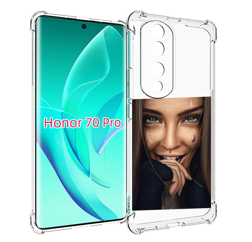 

Чехол MyPads девушка улыбается женский для Honor 70 Pro / 70 Pro Plus, Прозрачный, Tocco