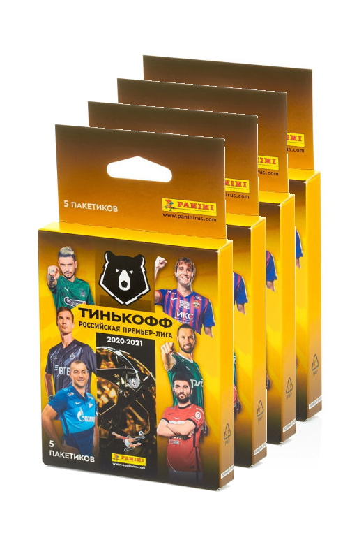 

4 блистера наклеек panini рпл 2020-2021