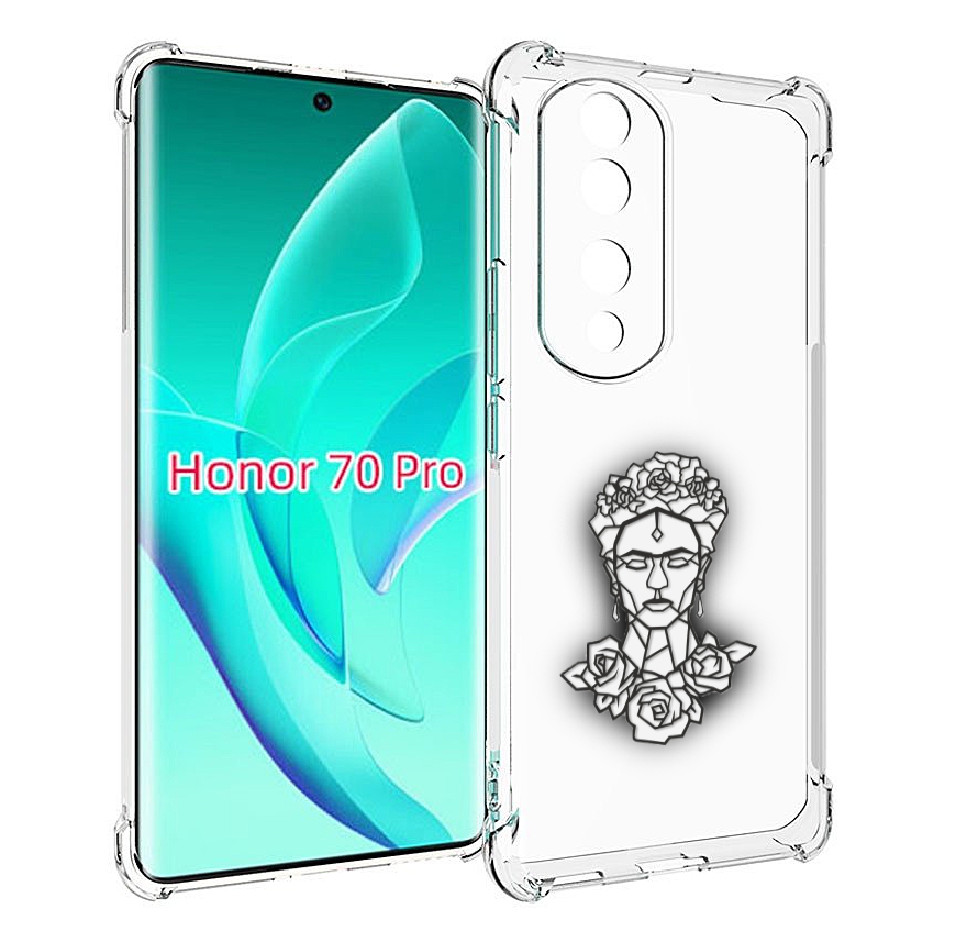 

Чехол MyPads девушка с цветами с гранями женский для Honor 70 Pro / 70 Pro Plus, Прозрачный, Tocco