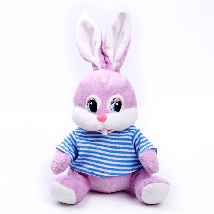 фото Мягкая игрушка «кролик в футболке», 20 см nobrand