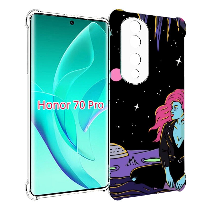 

Чехол MyPads девушка с красными волосами в космосе женский для Honor 70 Pro / 70 Pro Plus, Прозрачный, Tocco