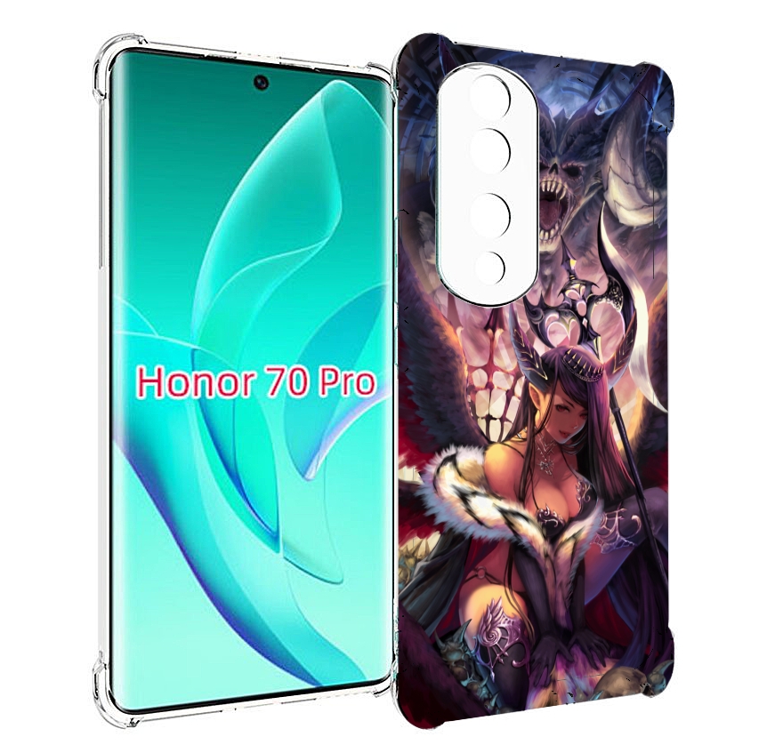 

Чехол MyPads девушка с демоном на фоне женский для Honor 70 Pro / 70 Pro Plus, Прозрачный, Tocco