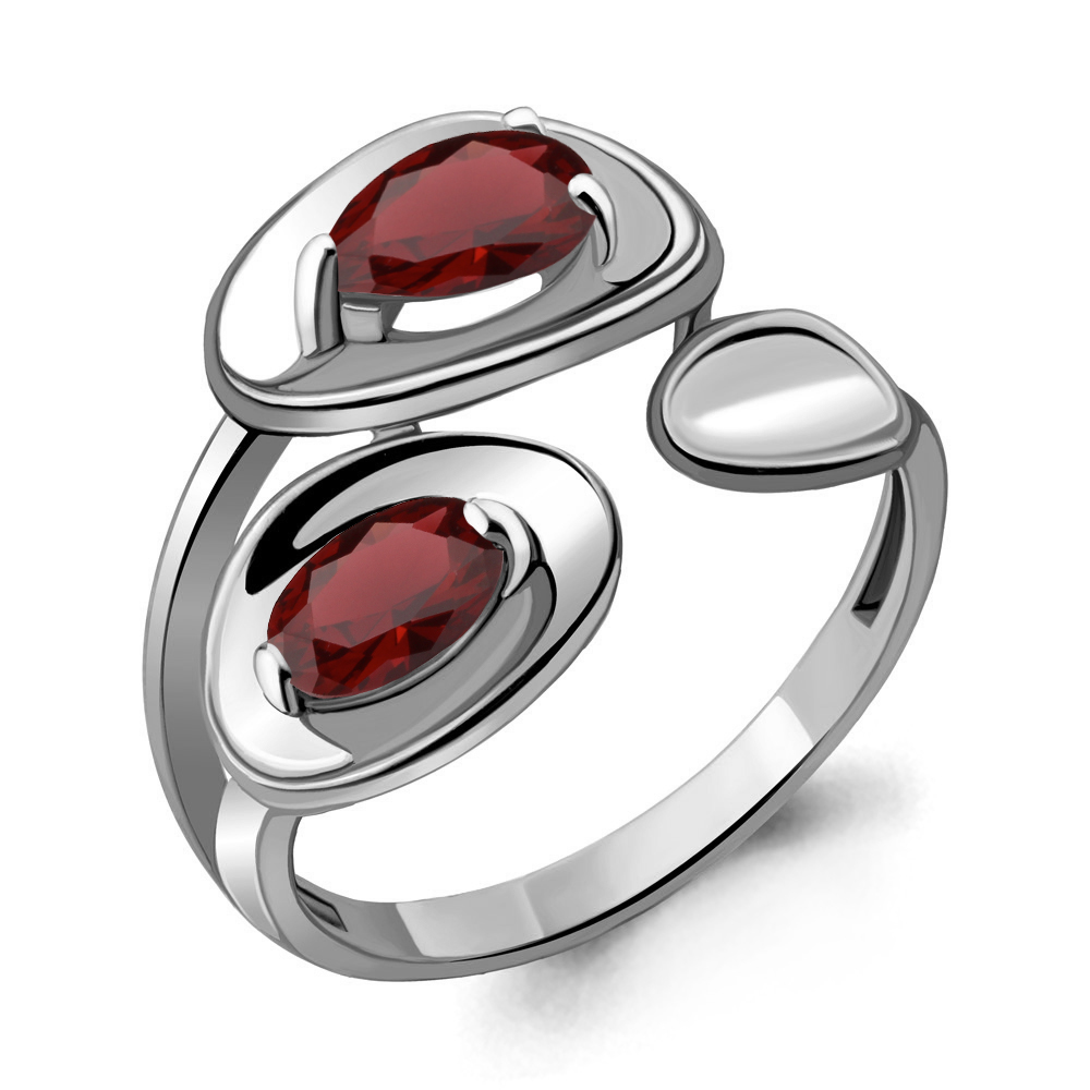 

Кольцо из серебра с гранатом р. 18,5 Aquamarine 6918703_925_р, 6918703_925_р