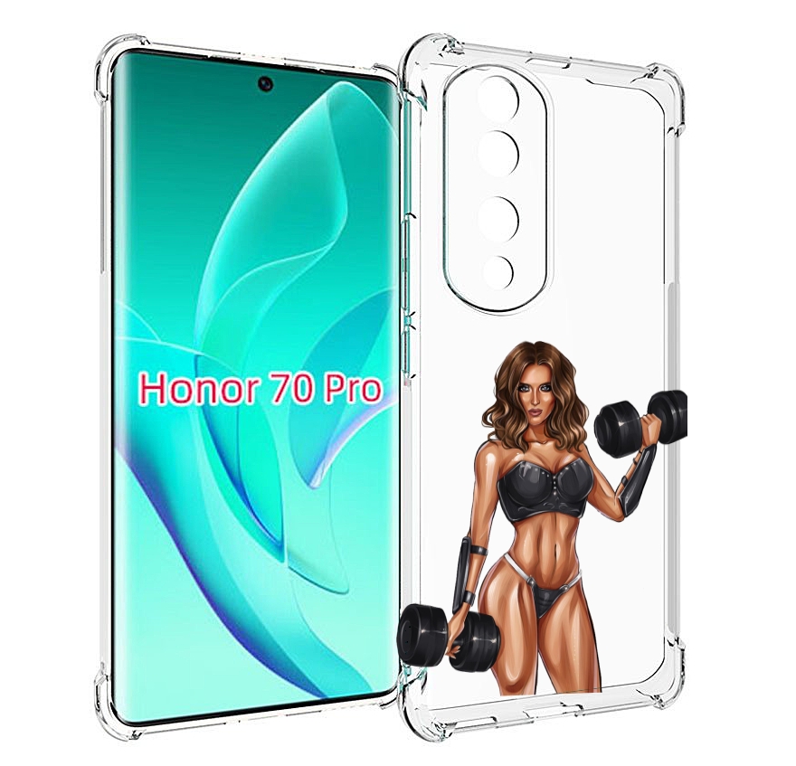 

Чехол MyPads девушка с гантелями спорт женский для Honor 70 Pro / 70 Pro Plus, Прозрачный, Tocco