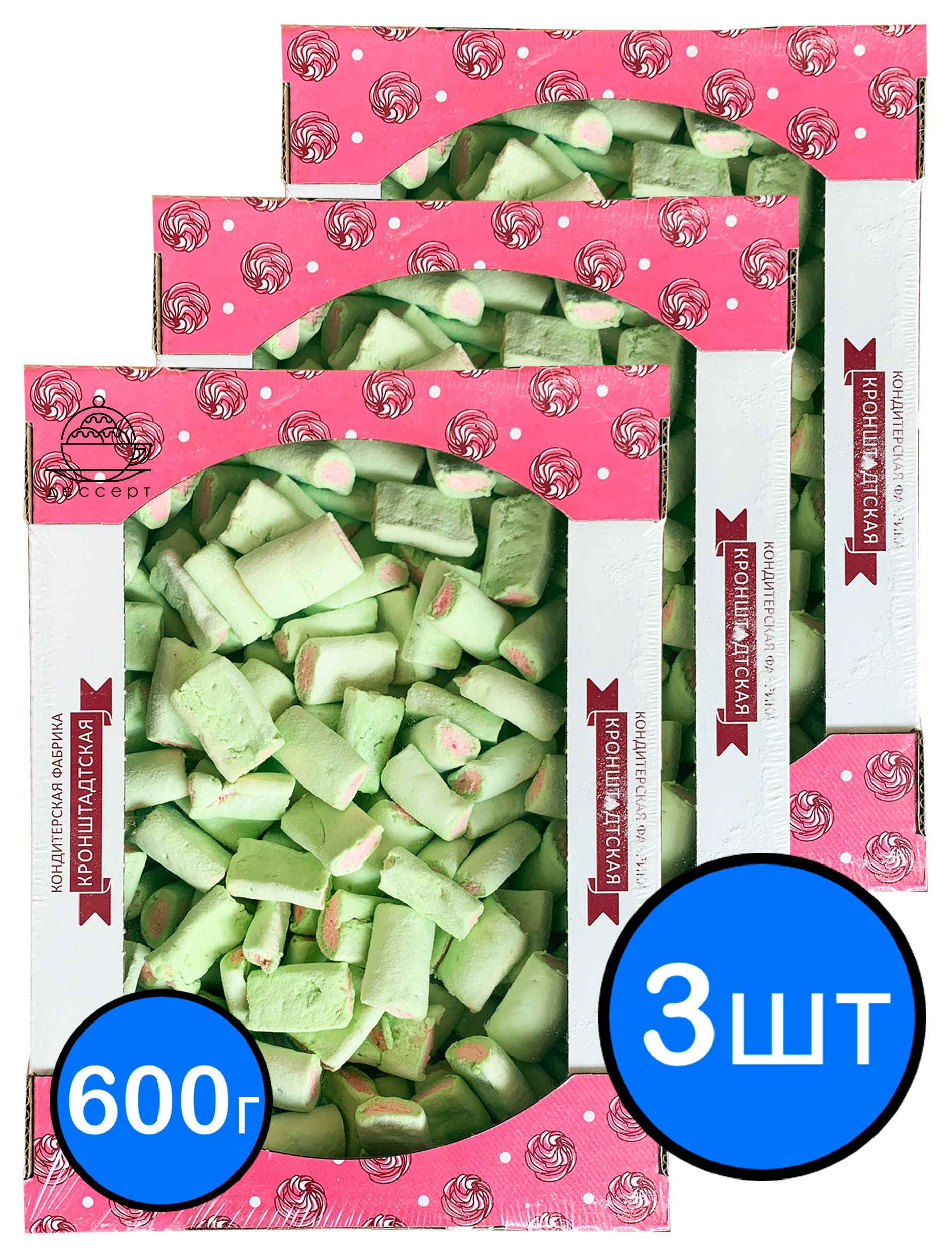 

Зефир Арбуз "Зефирный калейдоскоп", КФ КРОНШТАДТСКАЯ, 600г х 3шт