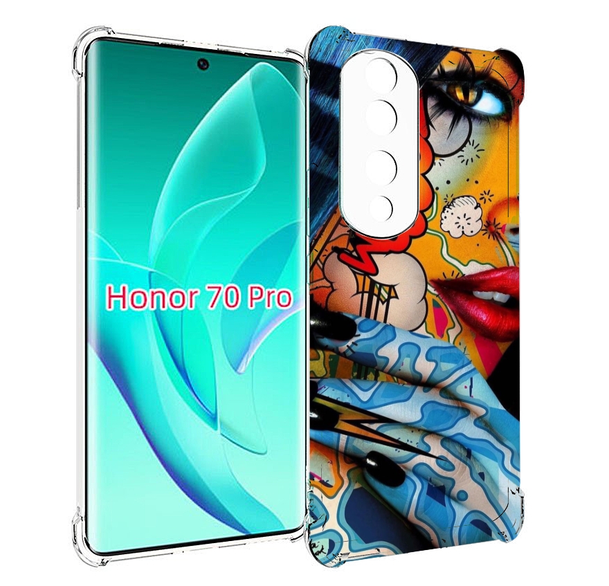

Чехол MyPads девушка разрисованная краскам иженский для Honor 70 Pro / 70 Pro Plus, Прозрачный, Tocco