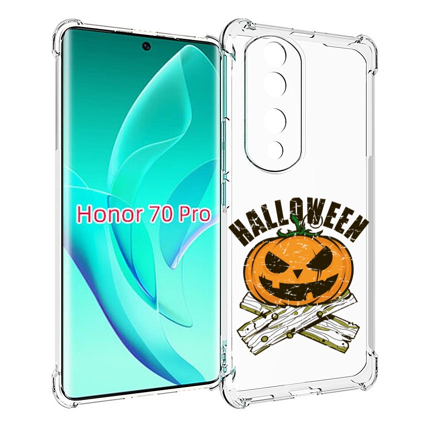 

Чехол MyPads Хэллоуин доски тыква для Honor 70 Pro / 70 Pro Plus, Прозрачный, Tocco