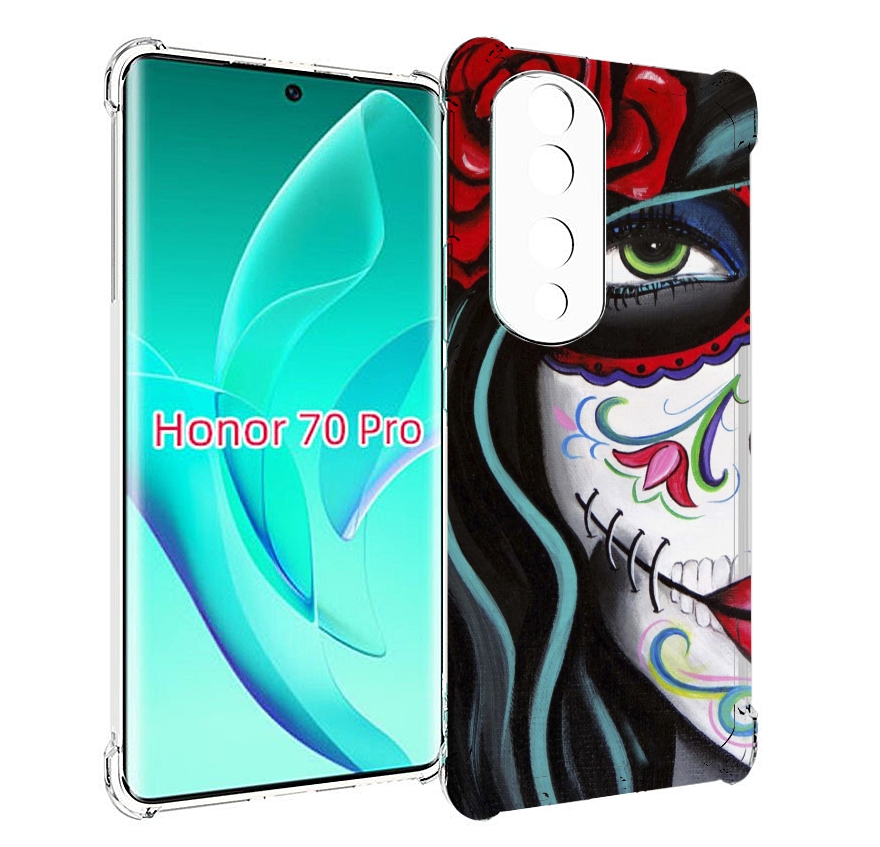 

Чехол MyPads девушка в масочке расписная женский для Honor 70 Pro / 70 Pro Plus, Прозрачный, Tocco