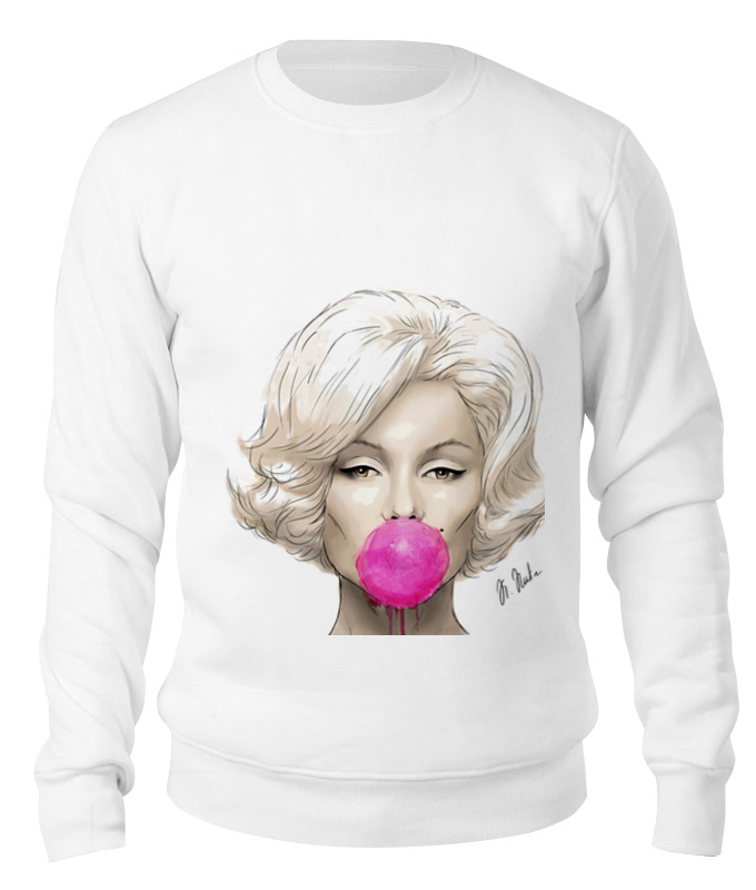 

Свитшот унисекс Printio Marilyn monroe белый M, Marilyn monroe