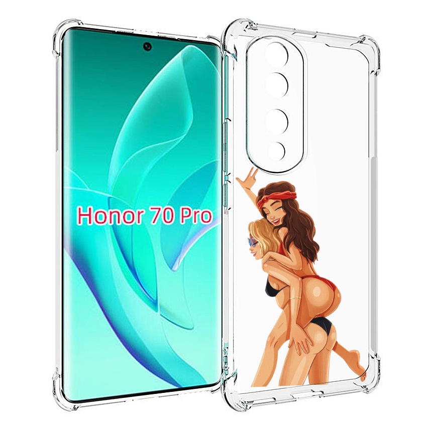 

Чехол MyPads две-подружки-в-купальниках женский для Honor 70 Pro / 70 Pro Plus, Прозрачный, Tocco