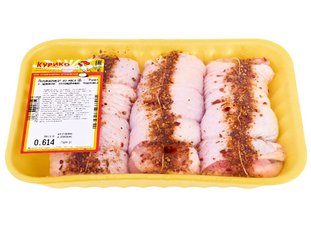 

Рулет куриный с аджикой Курико охлажденный 400 г