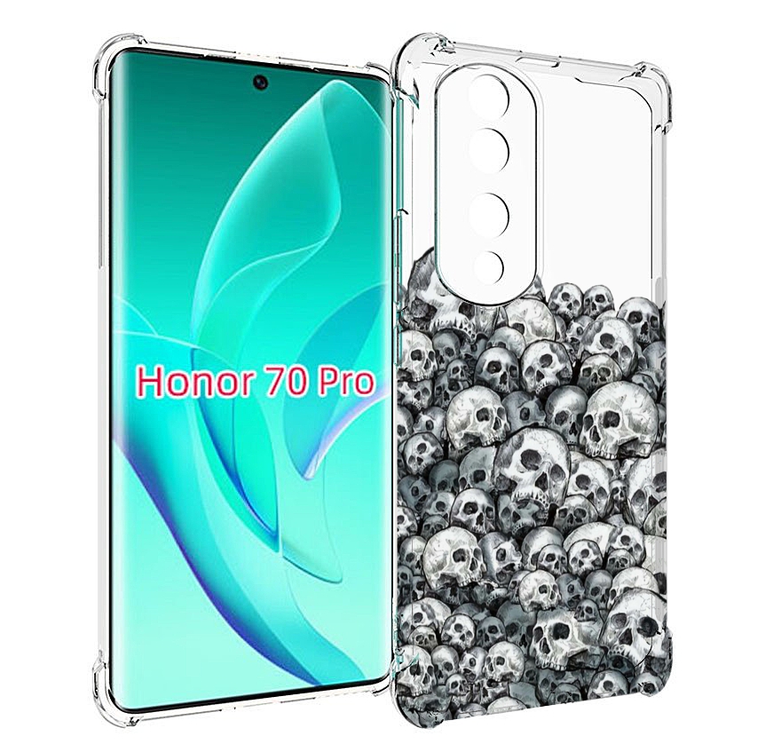 

Чехол MyPads гора из черепов для Honor 70 Pro / 70 Pro Plus, Прозрачный, Tocco