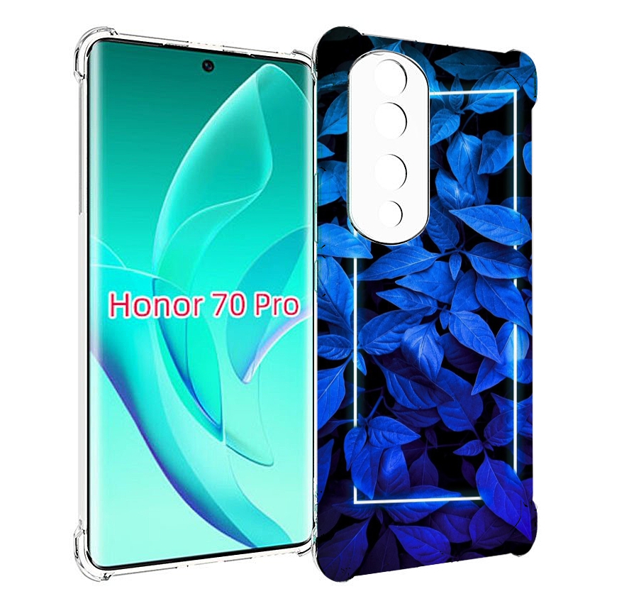 

Чехол MyPads голубые цветочки неон для Honor 70 Pro / 70 Pro Plus, Прозрачный, Tocco