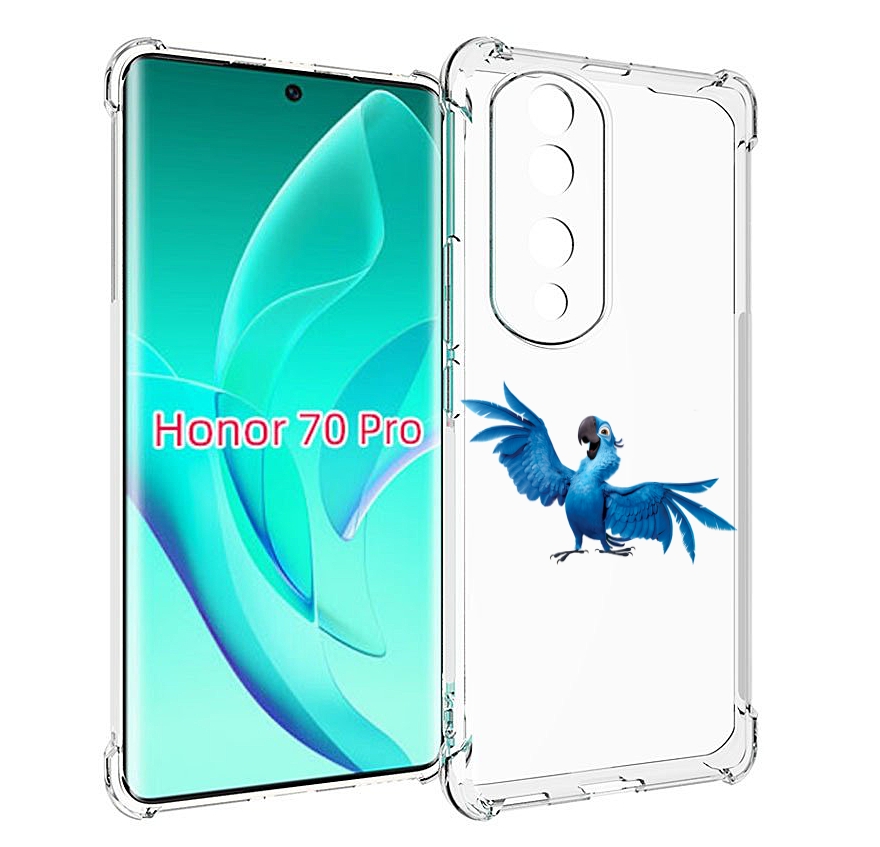 

Чехол MyPads голубой-попугайчик для Honor 70 Pro / 70 Pro Plus, Прозрачный, Tocco
