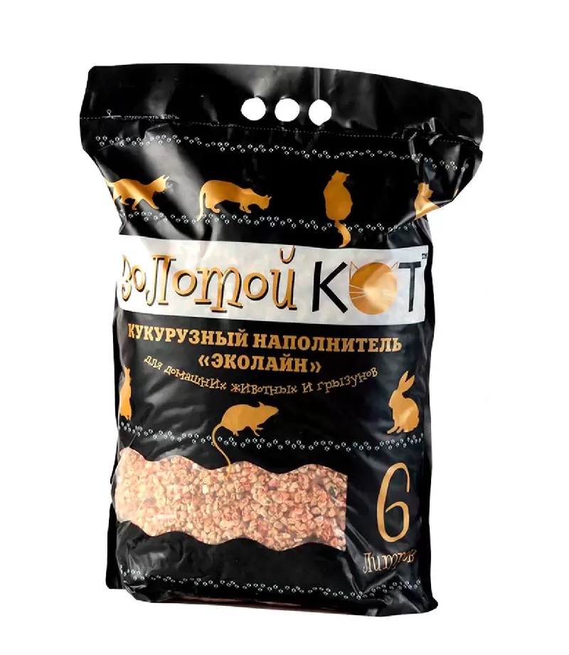

Наполнитель кукурузный для кошек Золотой кот крупная крошка, 4 шт по 4 л