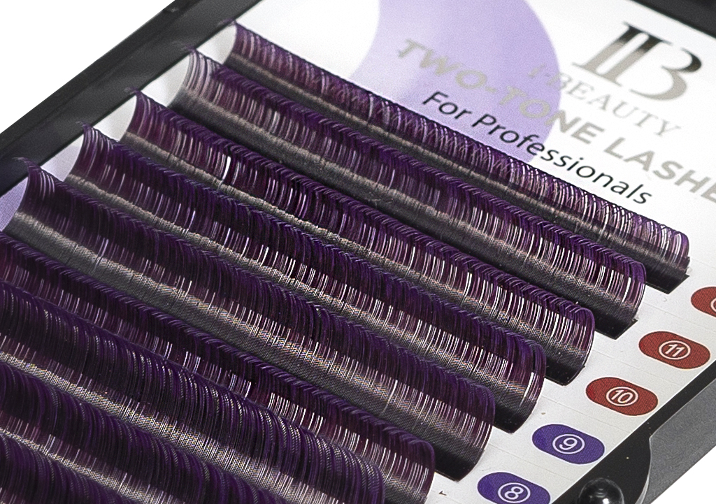 

Ресницы IBeauty двухтоновые Ombre Фиолетовые D 0.10 11 мм, Фиолетовый