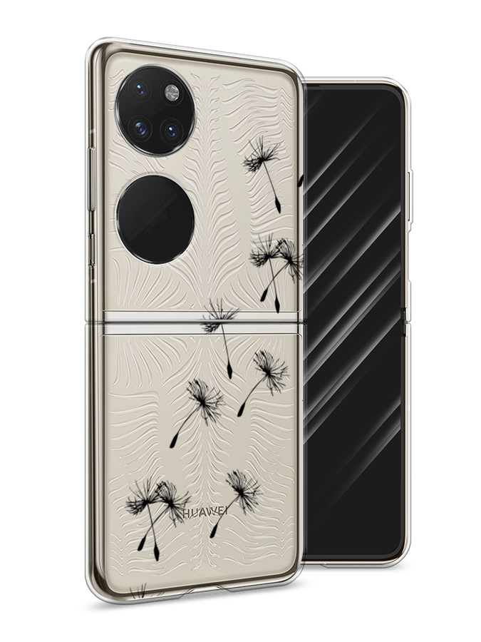 

Чехол Awog на Huawei P50 pocket "Летящие одуванчики", Черный, 6107450-8