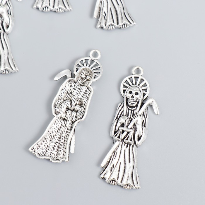 

Декор для творчества Арт Узор Смерть с косой серебро набор 5 шт 5х1,7 см, 2шт, Серебристый