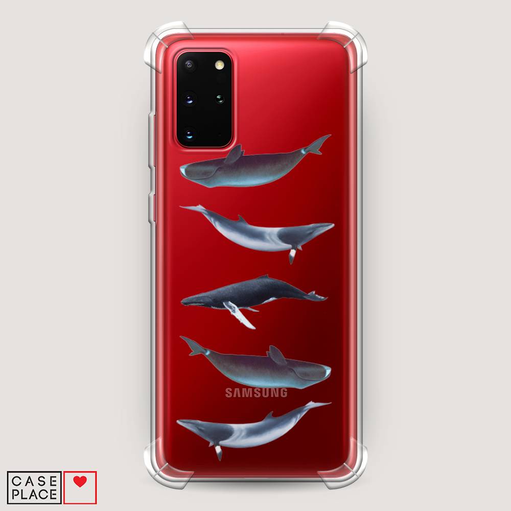 

Чехол Awog на Samsung Galaxy S20 + "Киты арт 2", Серый, 29351-1