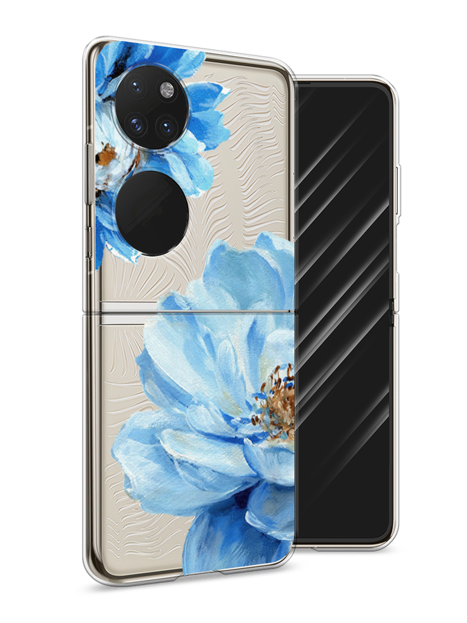 

Чехол Awog на Huawei P50 pocket "Голубые клематисы", Голубой, 6107450-8