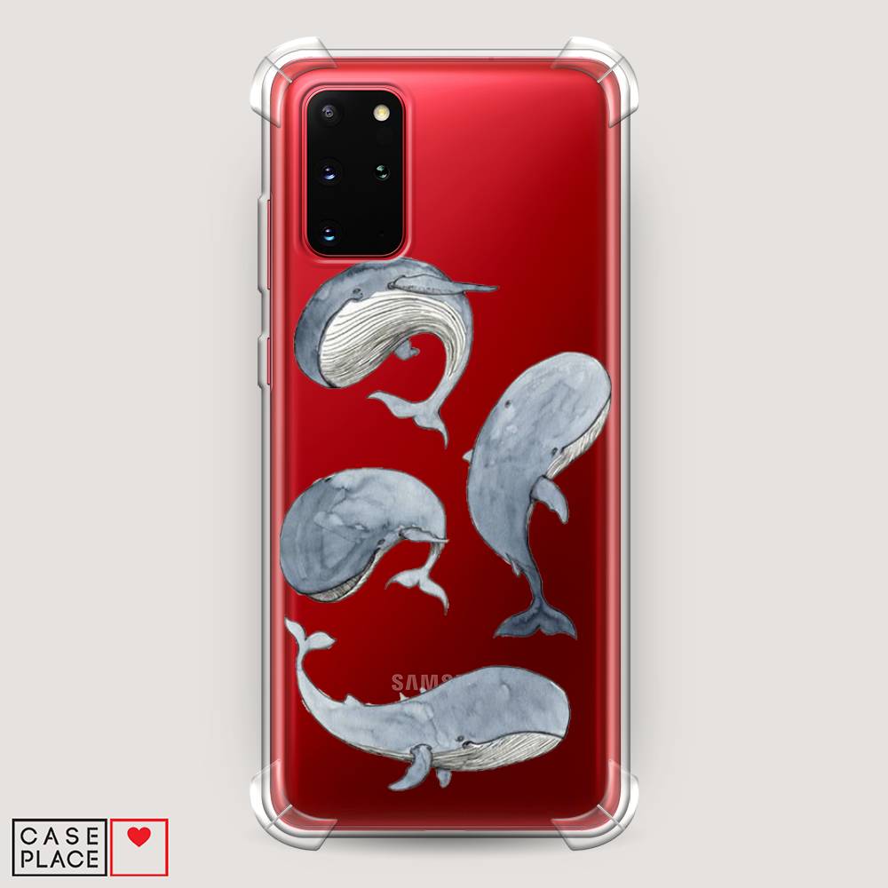 

Чехол Awog на Samsung Galaxy S20 + "Киты", Белый;прозрачный;голубой, 29351-1