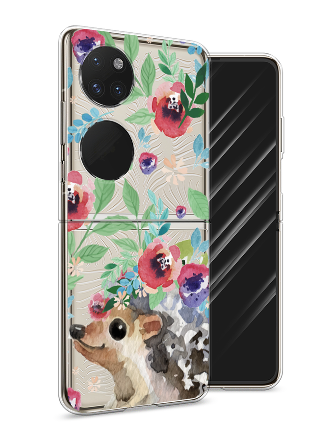 

Чехол Awog на Huawei P50 pocket "Ежик в цветах акварель", Розовый;зеленый;коричневый, 6107450-2
