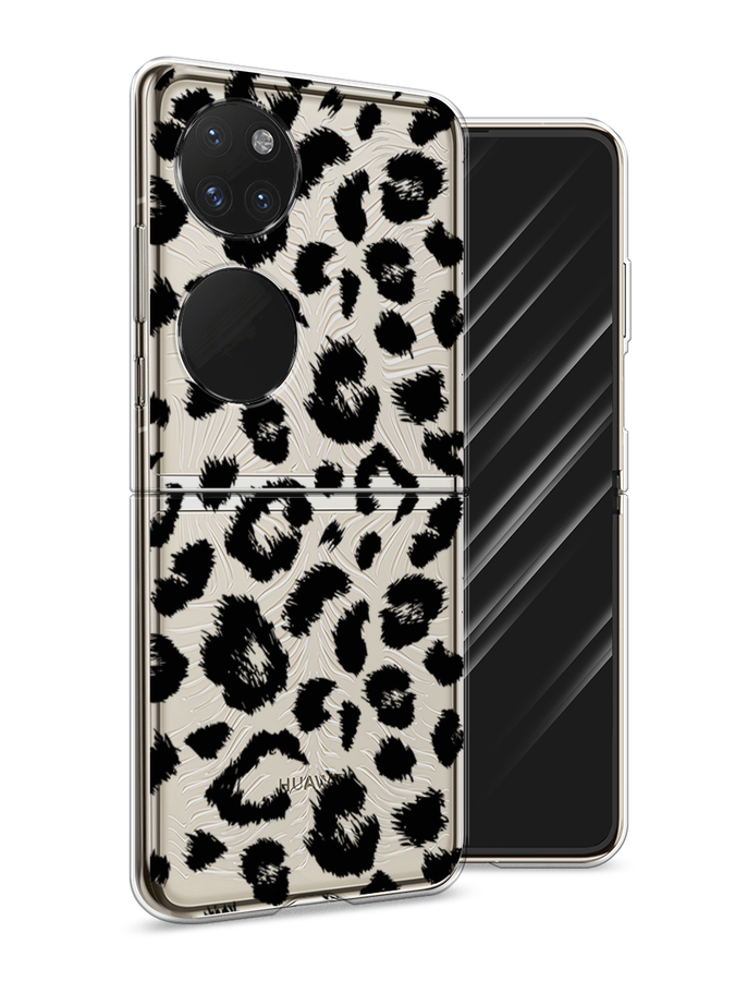 

Чехол Awog на Huawei P50 pocket "Окрас леопарда фон", Черный, 6107450-2
