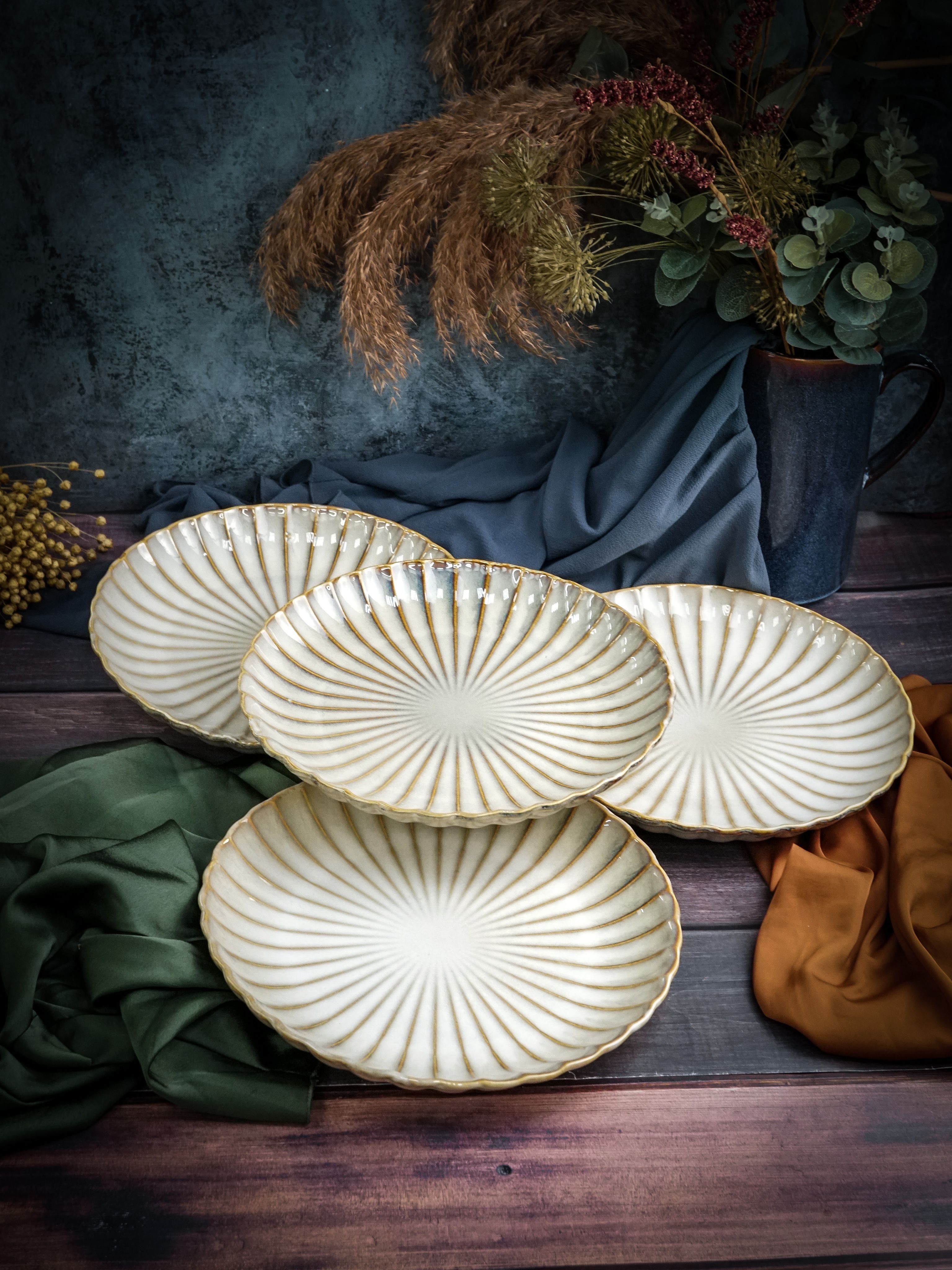 Набор обеденных тарелок Cosy & Trendy Astera Pearl, 27.5 см, 4  шт, керамика