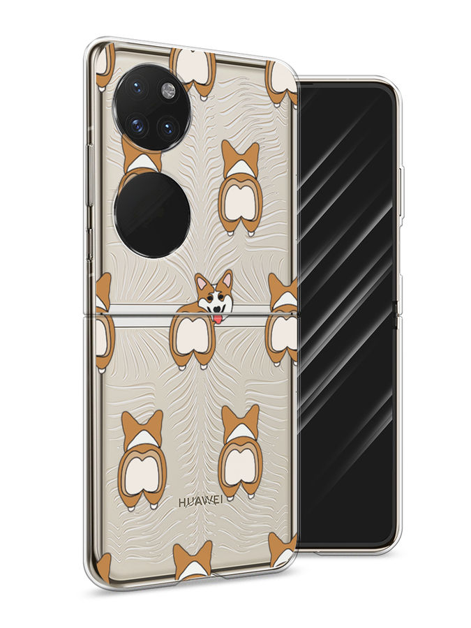 

Чехол Awog на Huawei P50 pocket "Милый корги фон", Белый;бежевый;коричневый, 6107450-2