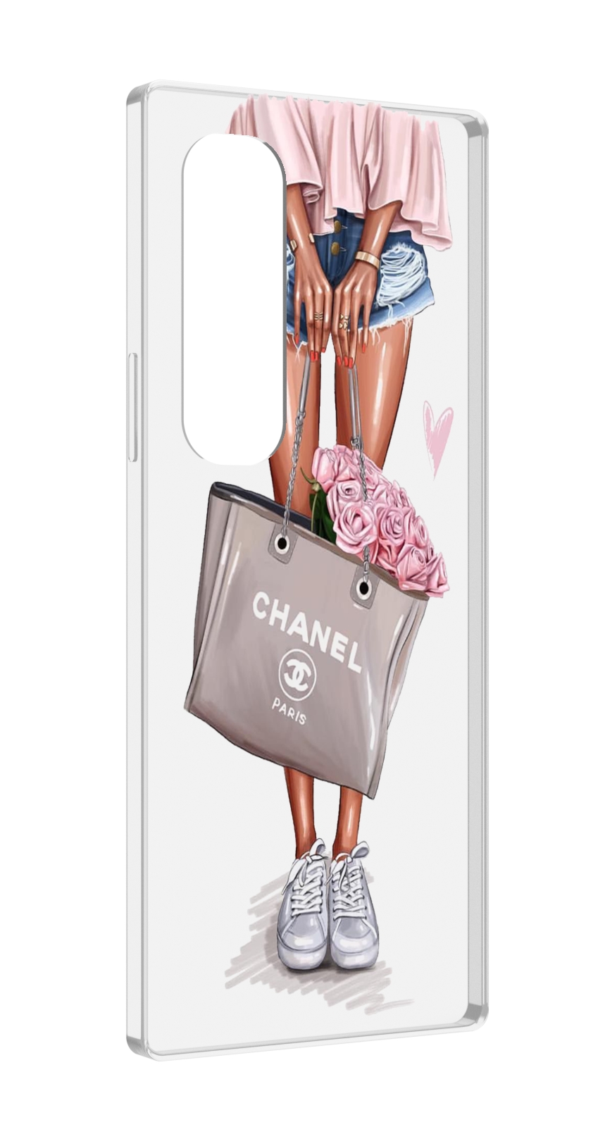 Чехол MyPads Девушка-с-сумкой женский для Samsung Galaxy Z Fold 4 (SM-F936)