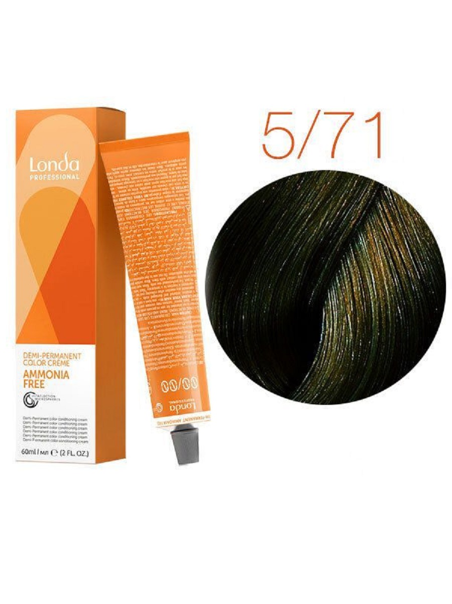 Тонирующая краска Londa professional Ammonia free 5/71 Светлый шатен коричнево-пепельный