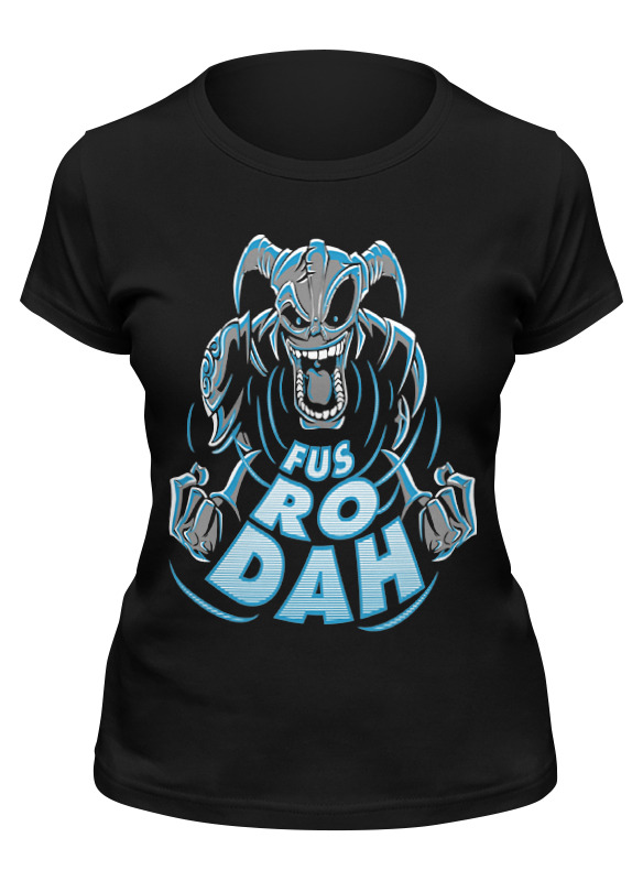 

Футболка женская Printio Скайрим. довакин черная M, Черный, Скайрим. довакин