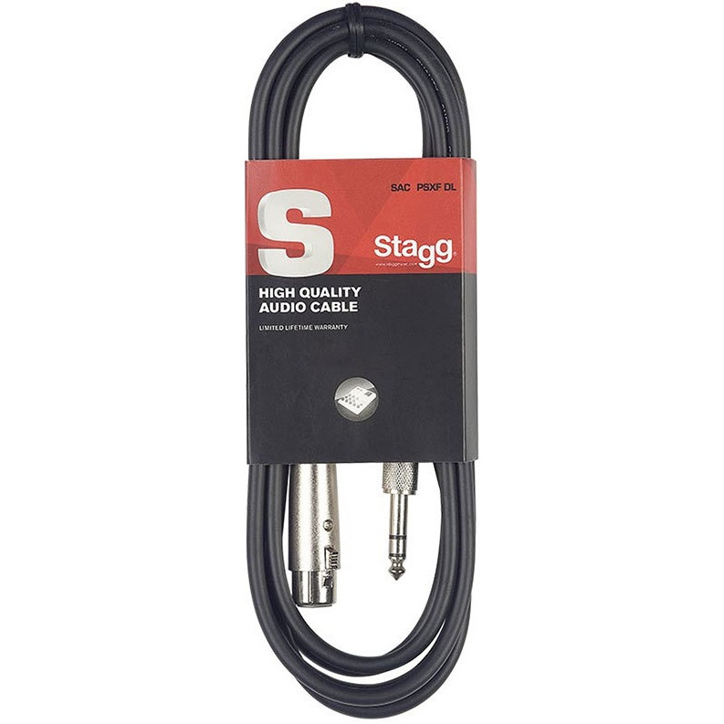 фото Кабель аудио 1xjack - 1xxlr stagg sac6psxf dl 6.0 m