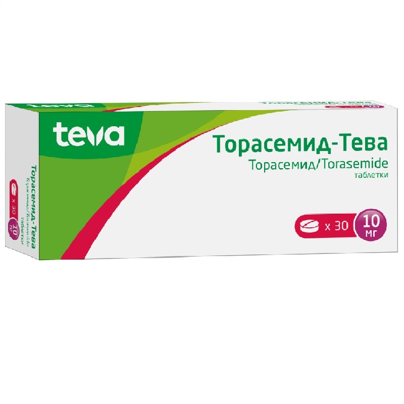 

Торасемид-Тева таблетки 10 мг 30 шт.