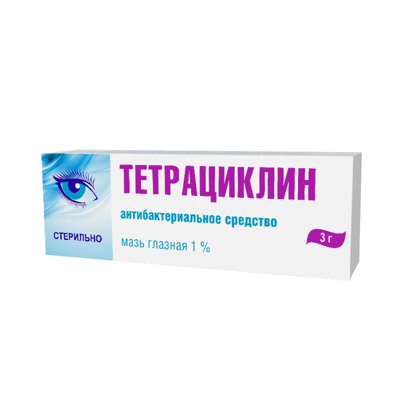 

Тетрациклин мазь глазная 1% туба 3 г