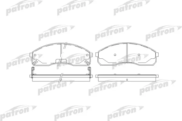 

Колодки тормозные дисковые передн KIA: CARNIVAL 99-01, CARNIVAL II 01- PATRON PBP1595