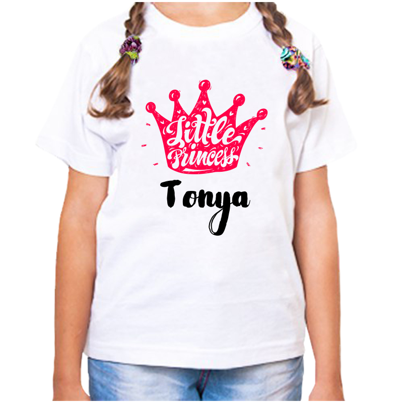 

Футболка девочке белая 32 р-р little princess тоня, Белый, fdd_little_princess_tonya